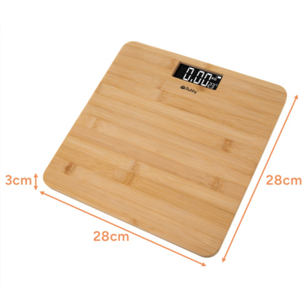 Badrumsvåg LCD-display – Bambu