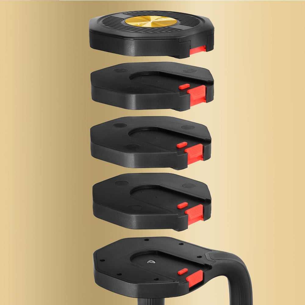 HMS 3-i-1 justerbar hantel, kettlebell och armhävningshandtag