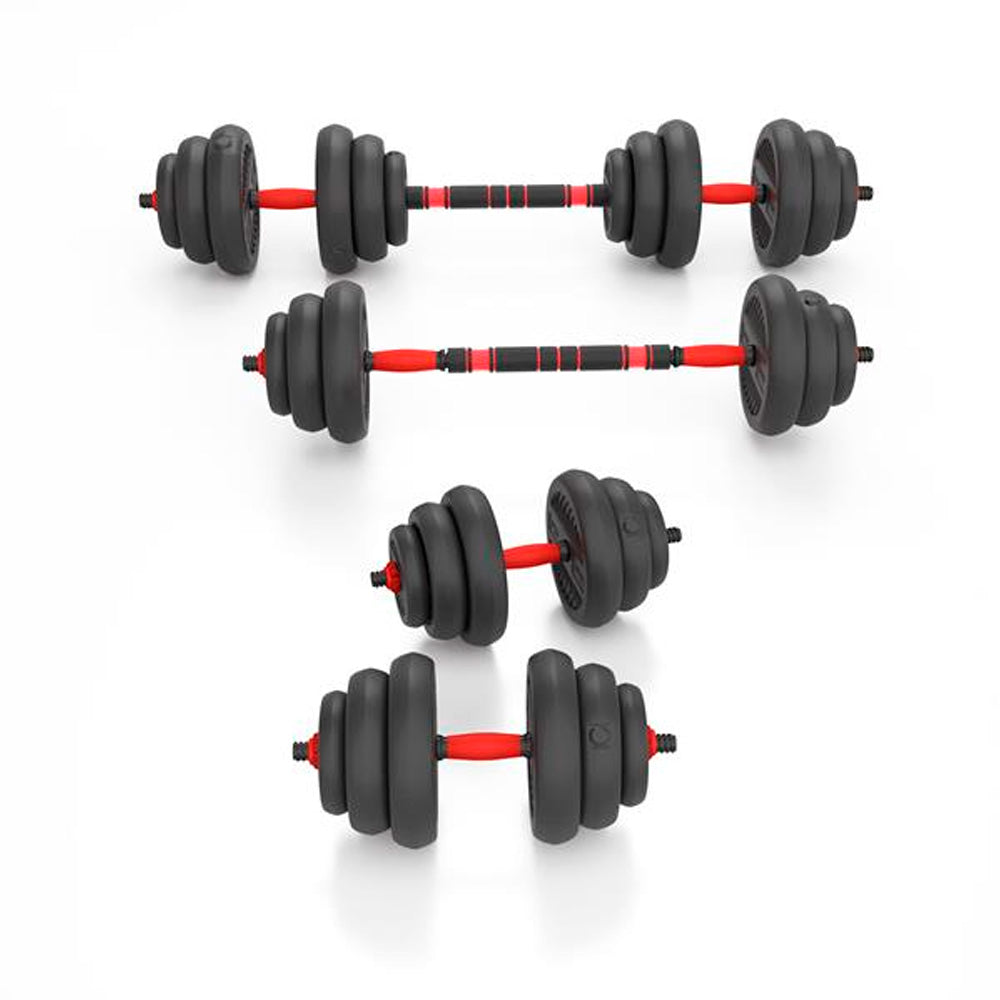 6-i-1 Træningssæt 40 kg (Håndvægte, Vægtstang & Kettlebell)