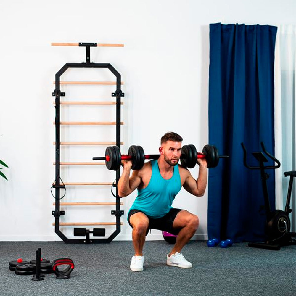6-i-1 träningsset 30 kg (hantlar, skivstång & kettlebell)