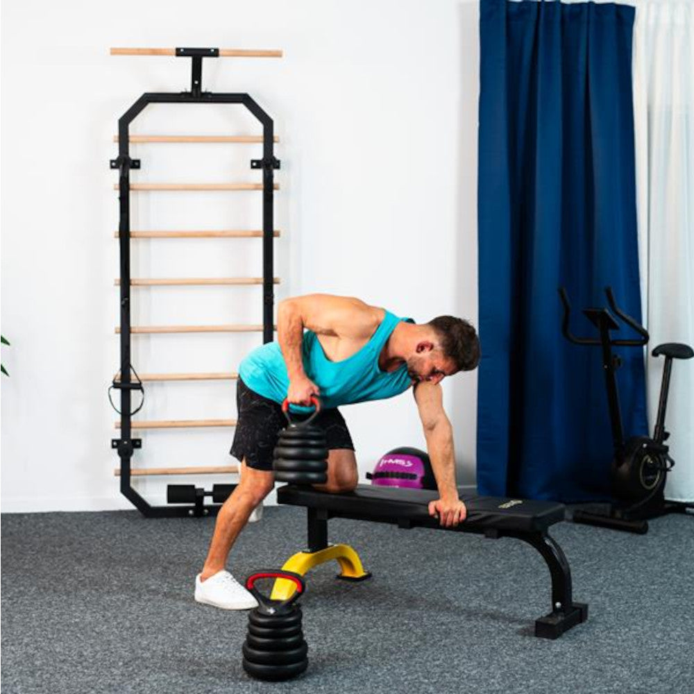 6-i-1 träningsset 30 kg (hantlar, skivstång & kettlebell)