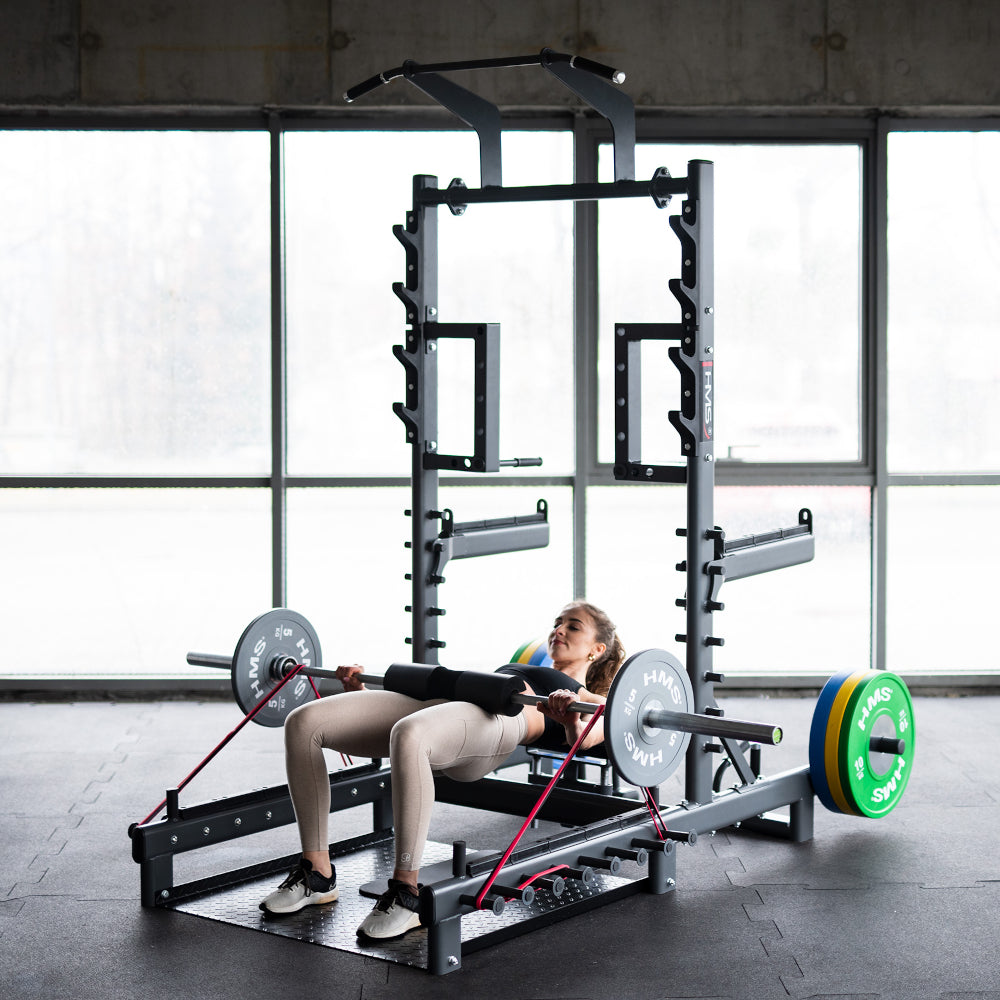 HMS Squat Rack med Hip Thrust