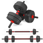 Justerbart hantel- och skivstångsset 15 kg