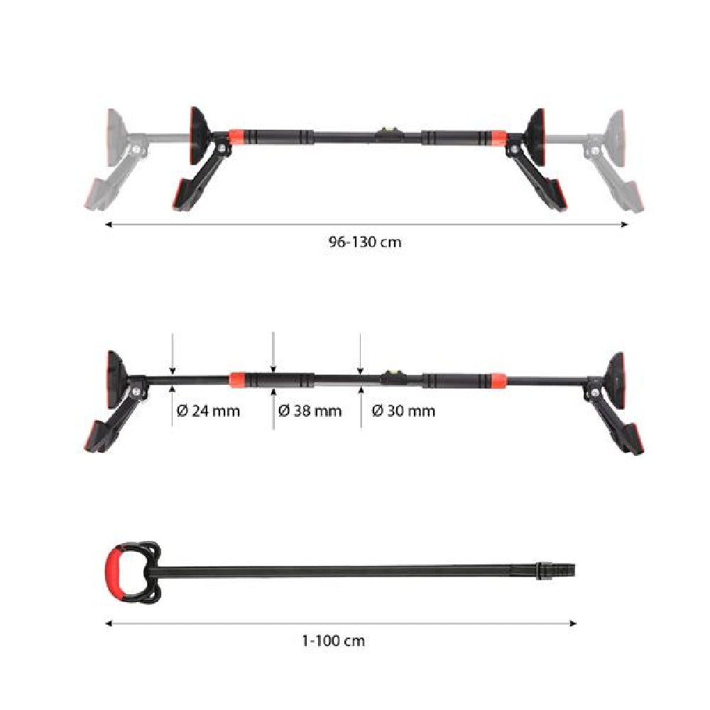 HMS Justerbar pullup-stång för dörrkarm 96-130 cm