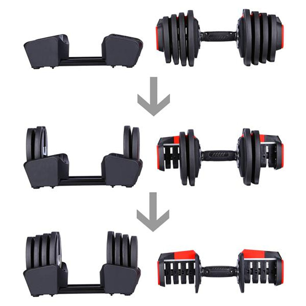 3-i-1 Träningsset 40 kg (Hantlar, Skivstång & Kettlebell)
