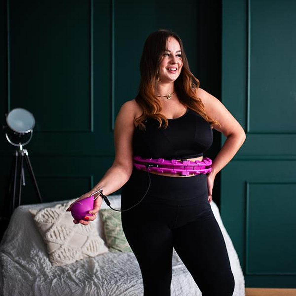 HMS Smart Justerbar Plus Size Hulahopring med Vægt (Lilla)