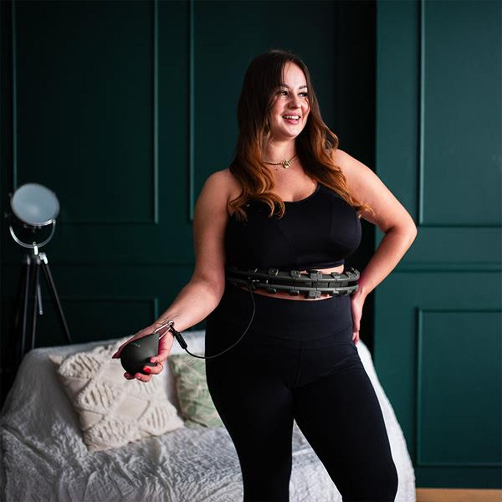 HMS Smart Justerbar Plus Size Hula-hoop-ring med Vikt (Svart)