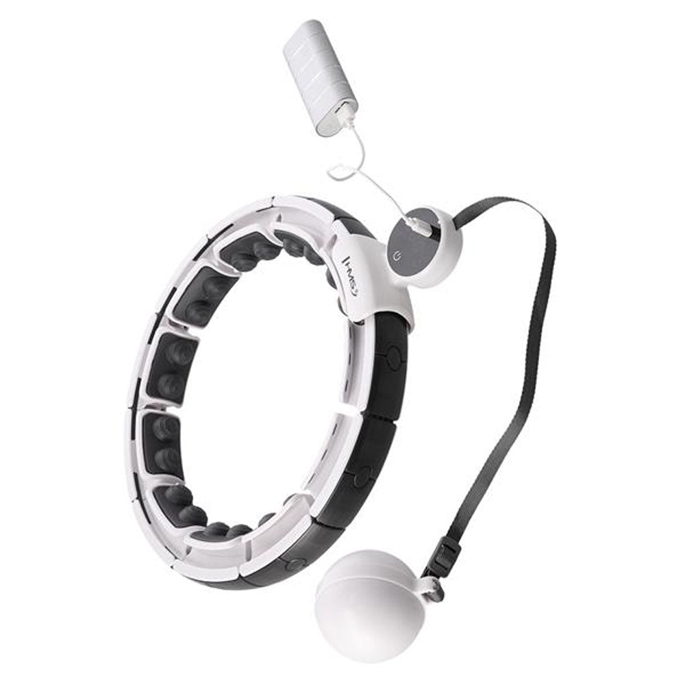 HMS Deluxe Smart Justerbar Hulahoppring med Vikt (Vit/Svart)