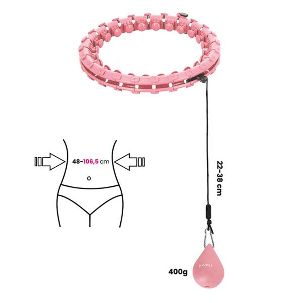 HMS Smart Justerbar Hulahopring med Vægt (Pink)