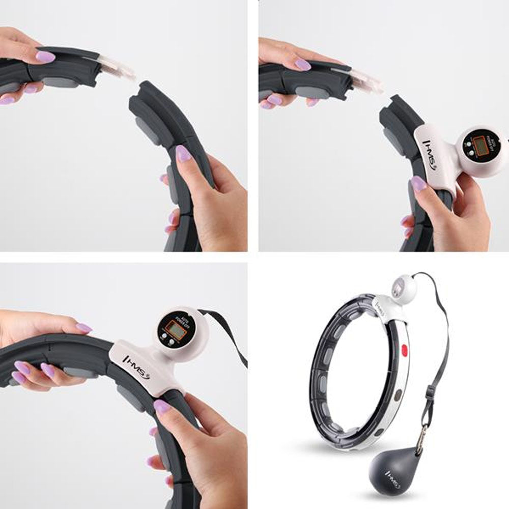 HMS Smart Justerbar Hula-hoop-ring med Vikt (Svart/Vit)