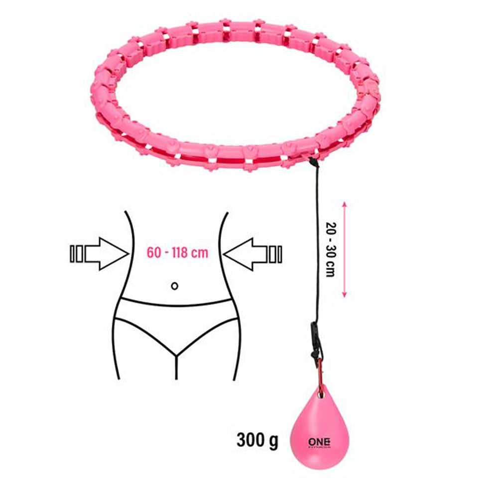 ONE Smart Justerbar Hulahopring med Vikt (Rosa)