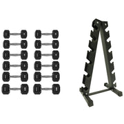 Håndvægt Hexagon Sæt 2-12 kg inkl. Stativ