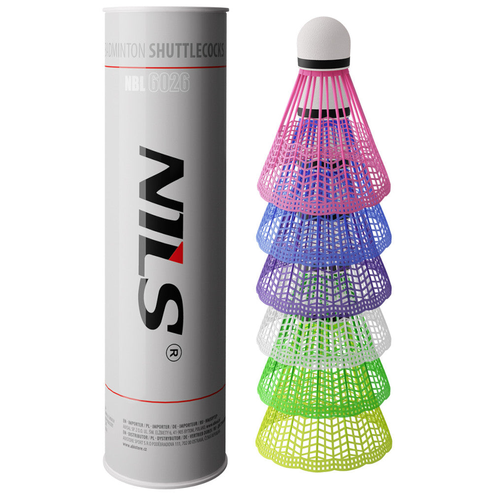 NILS Nylon Badmintonbollar 6-pack