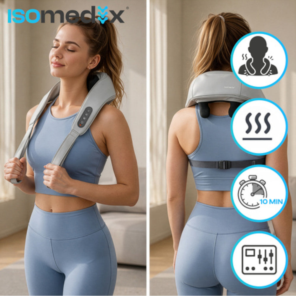Massagekudde med värme för nacke, axlar & rygg