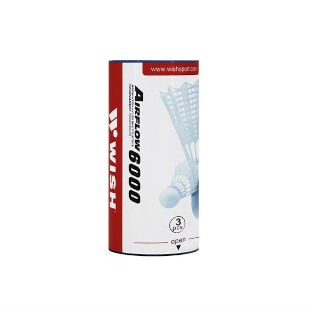 Wish Airflow 6000 Nylon Badmintonbolde 3-Pak