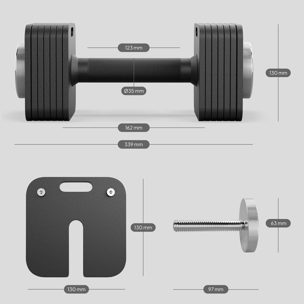 Zipro Justerbar hantel 16 kg