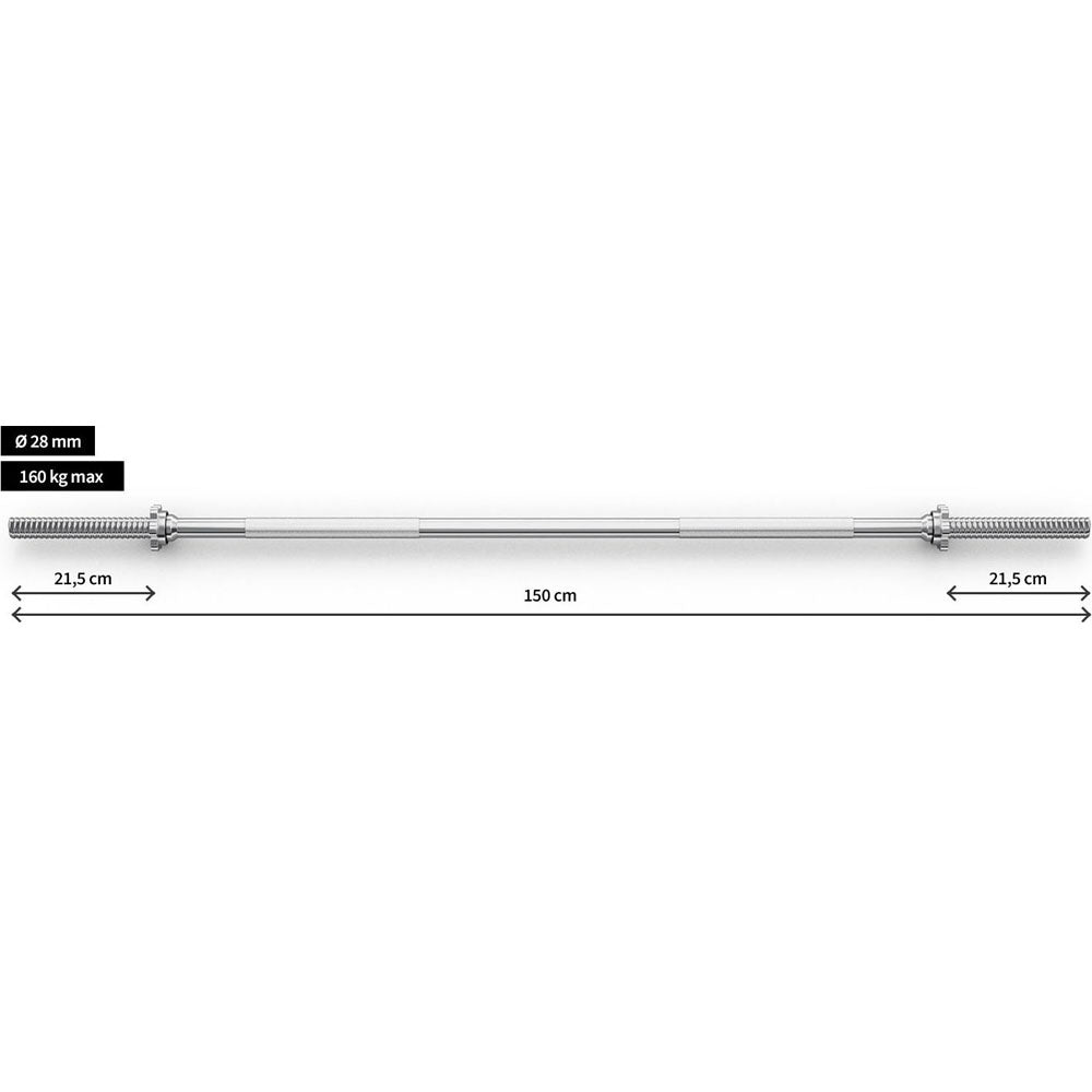 Vægtstang Ø28 - 150 cm